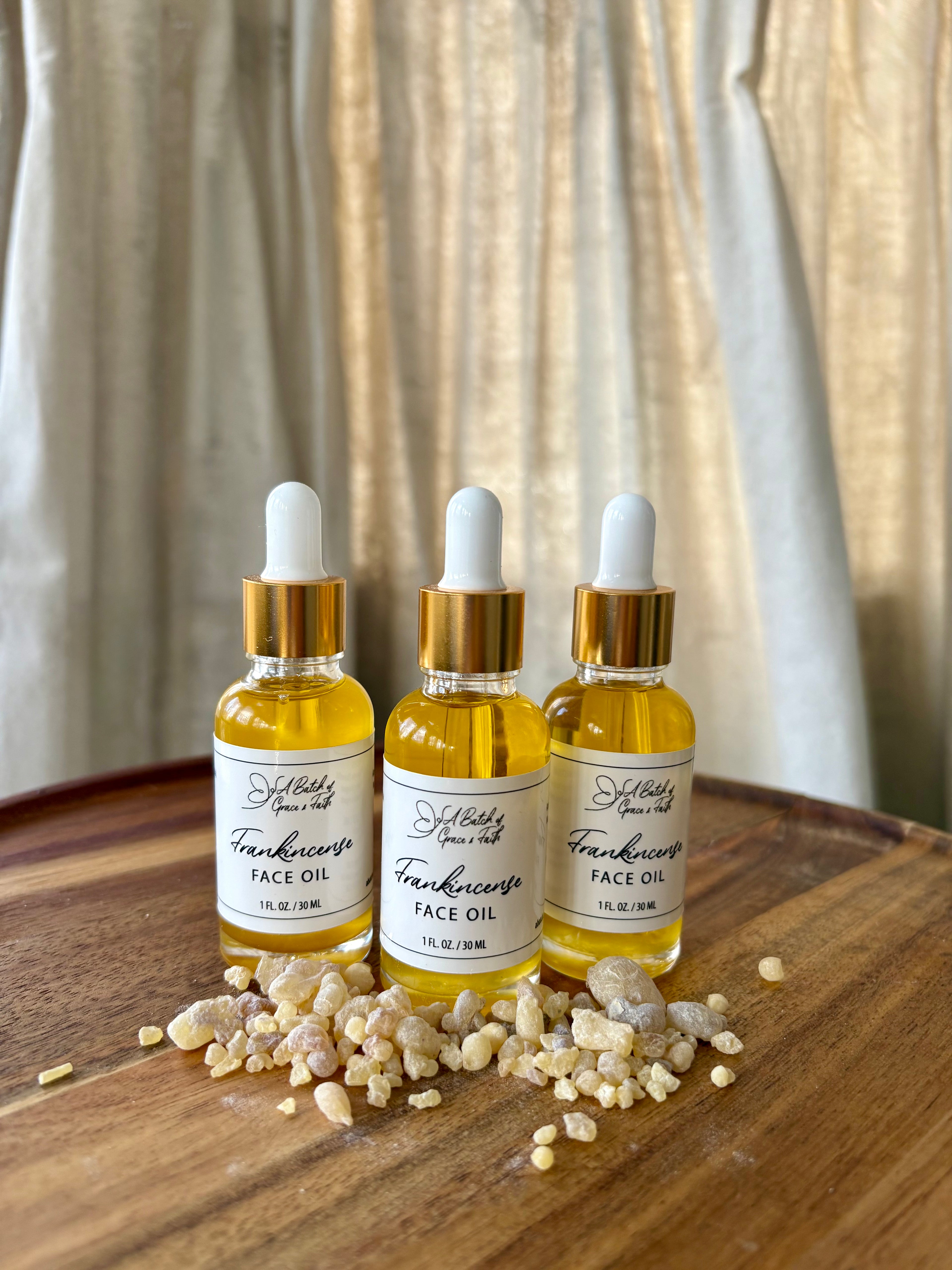 frankincense face oil from a batch of grace and faith